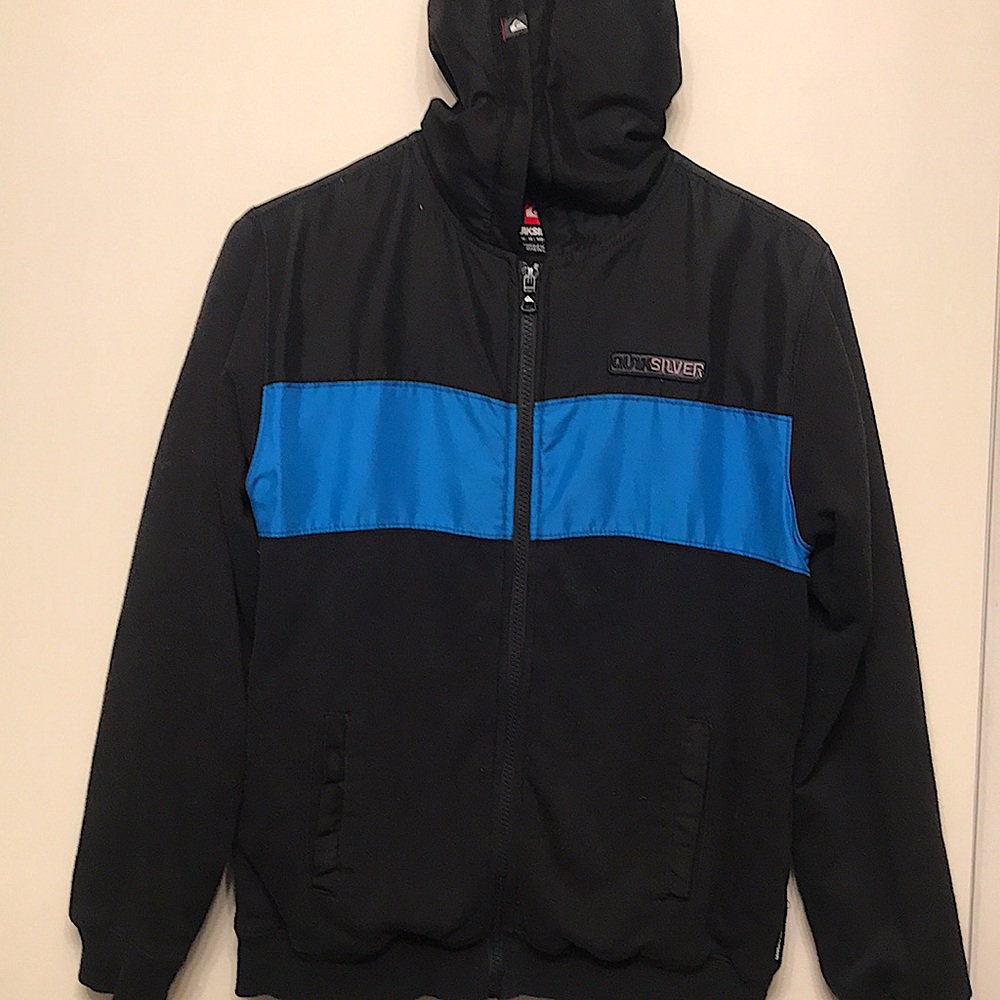 Quicksilver zip up hooded jacket/ insulated hoodie. SIZE: M/M/M_size 12-14